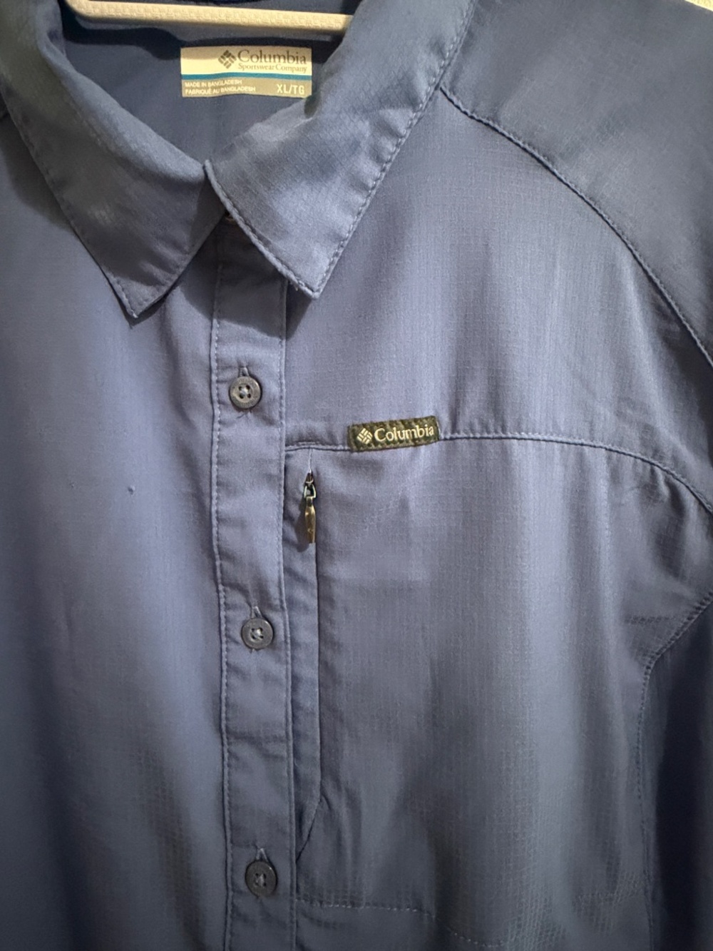 Columbia Silver Ridge Blue Vented Shirt SS XL - Picture 3 of 6